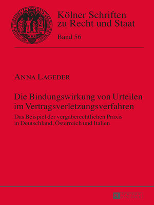 cover image of Die Bindungswirkung von Urteilen im Vertragsverletzungsverfahren